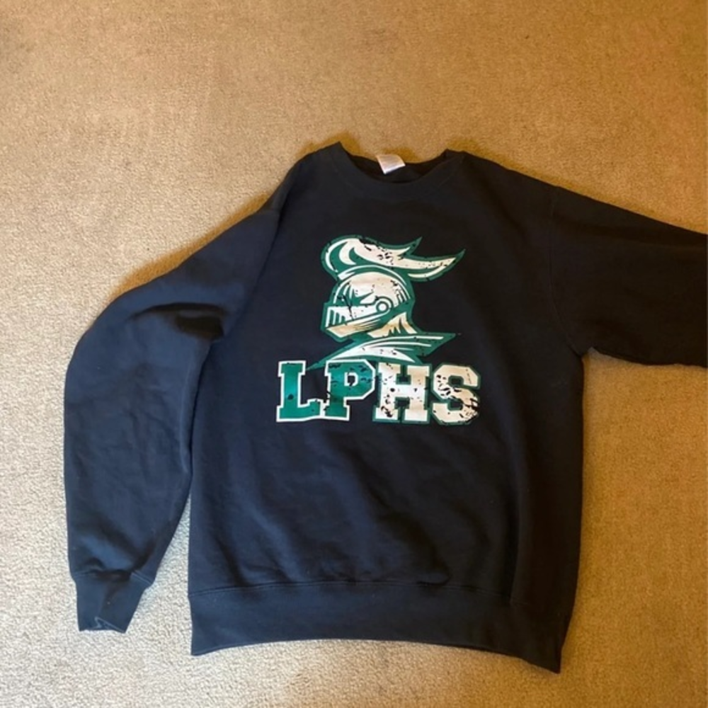 Vintage Lewiston Porter High school Knights black Crewneck sweatshirt‎ Youth MD